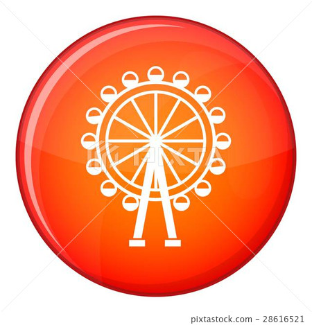 Ferris wheel icon, flat style 28616521
