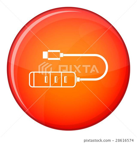 USB adapter connectors icon, flat style USB adapter connectors icon, flat style 28616574