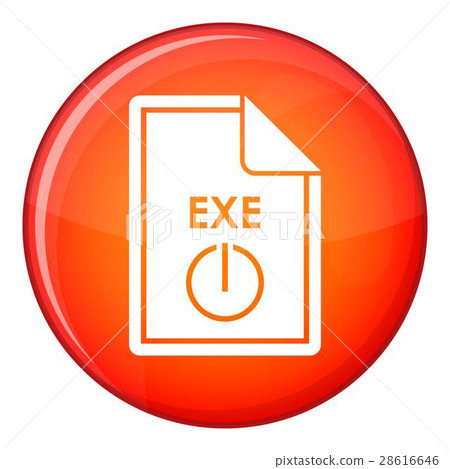 File EXE icon, flat style 28616646