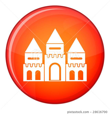 Children house castle icon, flat style 28616700