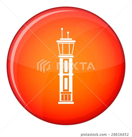 Airport control tower icon, flat style 28616852