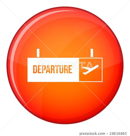 Airport departure sign icon, flat style 28616865