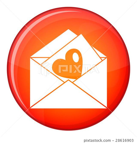 Vintage envelopes and heart icon, flat style Vintage envelopes and heart icon, flat style 28616903