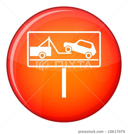 No parking sign icon, flat style 28617079
