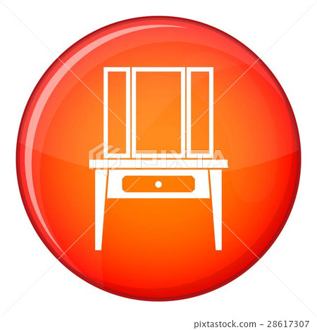Dressing console, pier-glass icon, flat style Dressing console, pier-glass icon, flat style 28617307