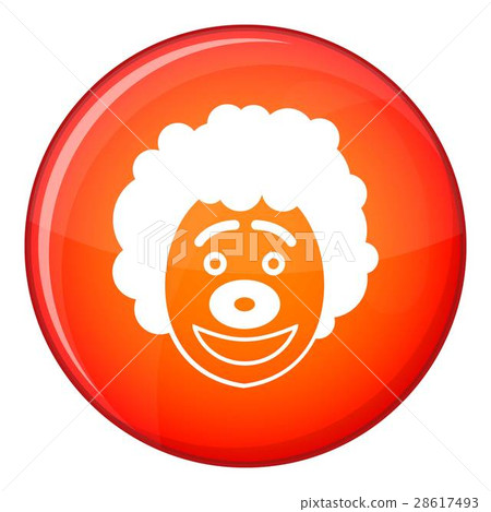 Clown head icon, flat style Clown head icon, flat style 28617493