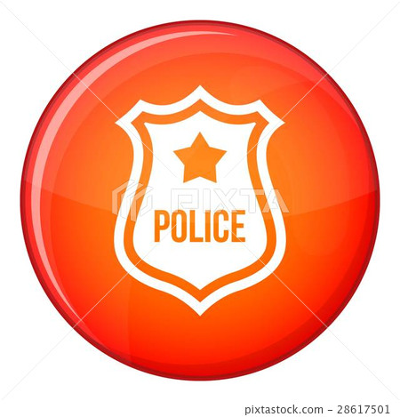 Police badge icon, flat style 28617501