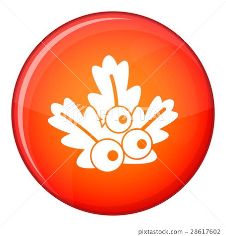 Xmas branch icon, flat style 28617602