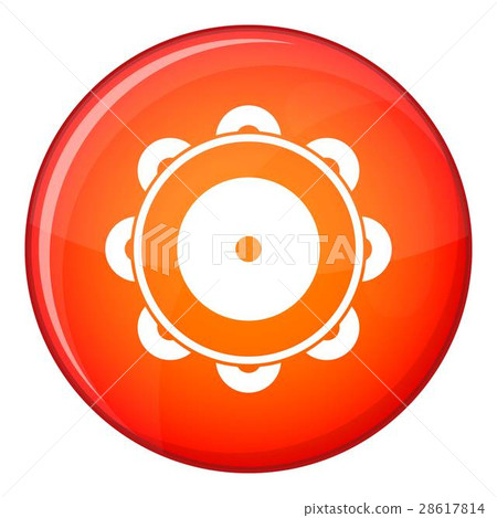 Tambourine icon, flat style 28617814