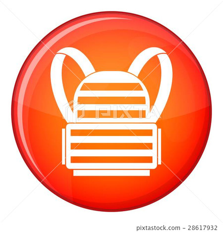 Military backpack icon, flat style Military backpack icon, flat style 28617932
