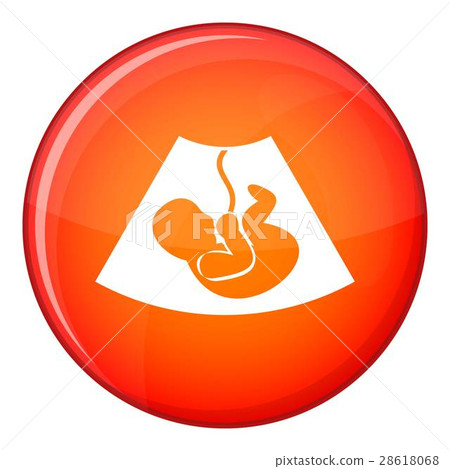 Ultrasound fetus icon, flat style 28618068