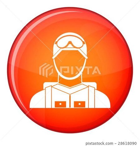 Military paratrooper icon, flat style Military paratrooper icon, flat style 28618090