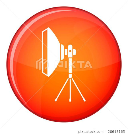 Studio lighting equipment icon, flat style Studio lighting equipment icon, flat style 28618165