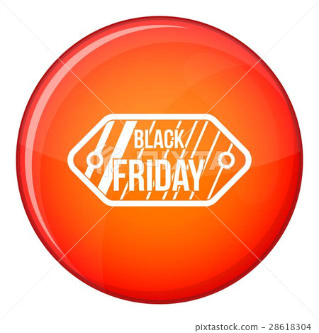 Black Friday sale tag icon, flat style 28618304