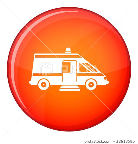 Ambulance icon, flat style Ambulance icon, flat style 28618590