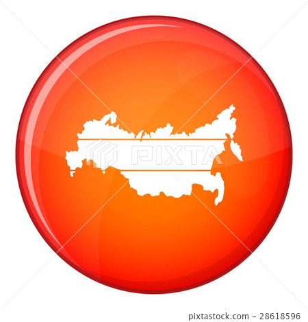 Map of Russia icon, flat style Map of Russia icon, flat style 28618596