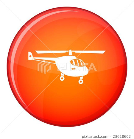 Helicopter icon, flat style 28618602