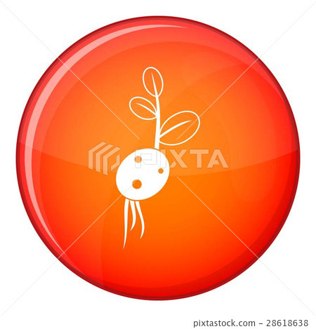 Potato sprout from the root icon, flat style Potato sprout from the root icon, flat style 28618638
