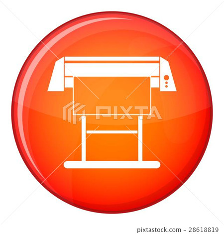 Large format inkjet printer icon, flat style 28618819