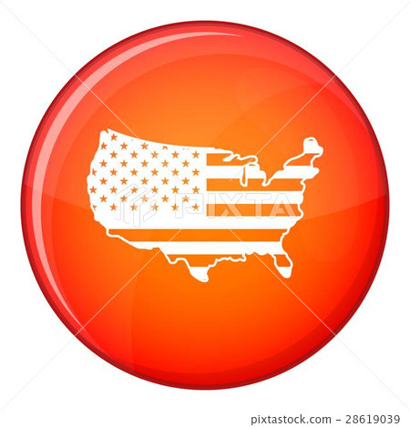 USA map icon, flat style USA map icon, flat style 28619039