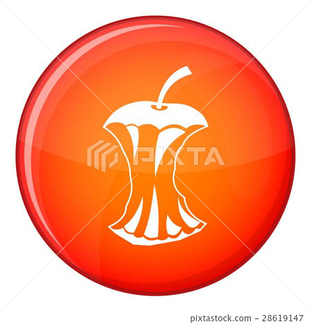 Apple core icon, flat style 28619147