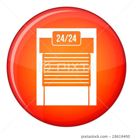 24 hours parking icon, flat style 24 hours parking icon, flat style 28619400