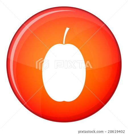 Plum icon, flat style Plum icon, flat style 28619402