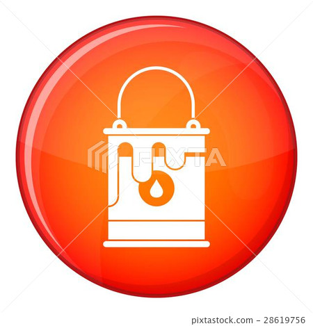 Bucket with paint icon, flat style Bucket with paint icon, flat style 28619756