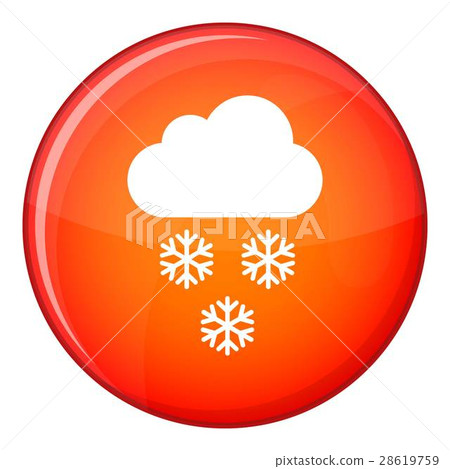 Cloud and snowflakes icon, flat style Cloud and snowflakes icon, flat style 28619759