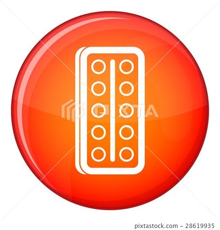 Watercolor in a box with brush icon, flat style 28619935