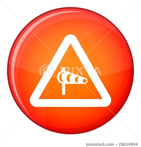Sign warning about cross wind from the left 28619994