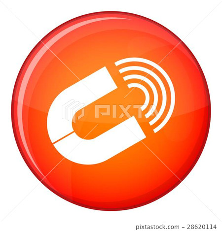 Horseshoe magnet icon, flat style 28620114