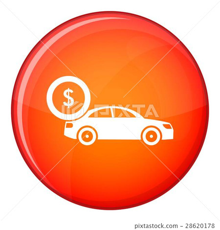 Car and dollar sign icon, flat style Car and dollar sign icon, flat style 28620178