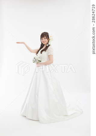 Wedding dress young lady 28624719