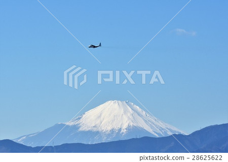海上自衛隊C130R運輸機飛回富士山 海上自衛隊C130R運輸機飛回富士山 28625622