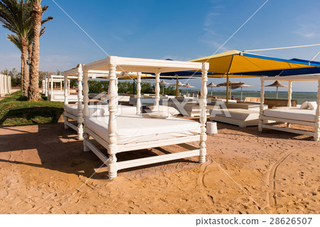 Beach at the luxury hotel, Sharm el Sheikh, Egypt 28626507