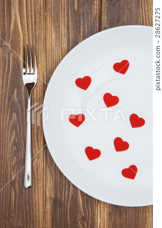Celebrate valentine's day, Hearts shape plate Celebrate valentine's day, Hearts shape plate 28627275