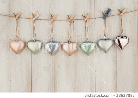 Heart hanging on the clothesline. Dating Day Heart hanging on the clothesline. Dating Day 28627885