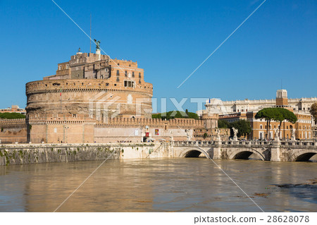 Sant'Angelo城堡在羅馬，意大利 28628078