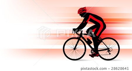 Male riding a road bike Red Stock Illustration 28628641 PIXTA