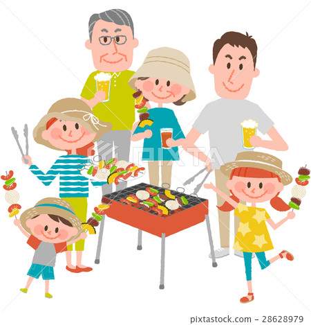 Family enjoying a barbecue Family enjoying a barbecue 28628979
