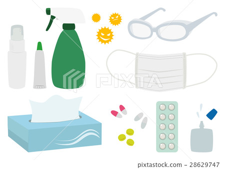 為花粉過敏預防物品設置的例證 28629747