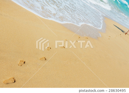 Footprints in the sand Footprints in the sand 28630495