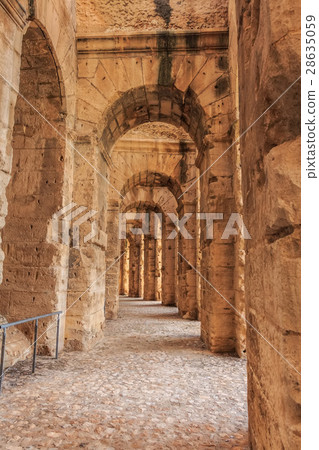 Remains of the colosseum in El Jem Remains of the colosseum in El Jem 28635059