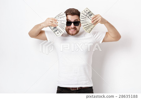 handsome smiling man with beard in shirt and handsome smiling man with beard in shirt and 28635188