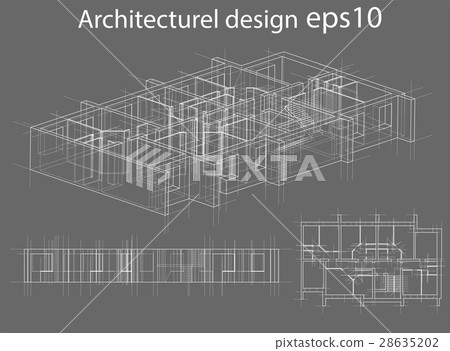 Model floor of apartment block. Vector 28635202