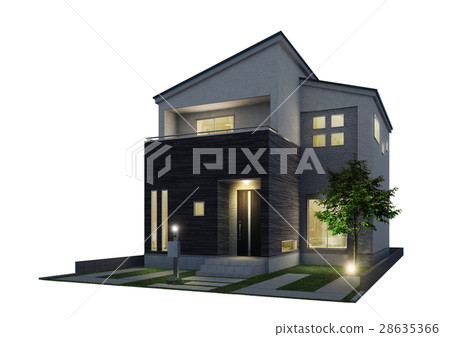 Detached house Night view 28635366