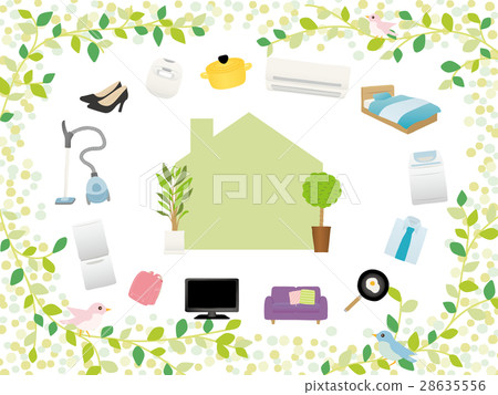 新的生活方式家電和家具圖標 新的生活方式家電和家具圖標 28635556