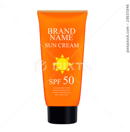 Sun Care Cream Bottle, Tube Template for Ads or 28635846