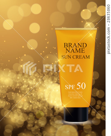 Sun Care Cream Bottle, Tube Template for Ads or 28635860